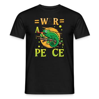 Peace Cameleon, mouvement pour la paix - T-shirt homme - noir - Devant - AI Model Male 178 light (178cm)
