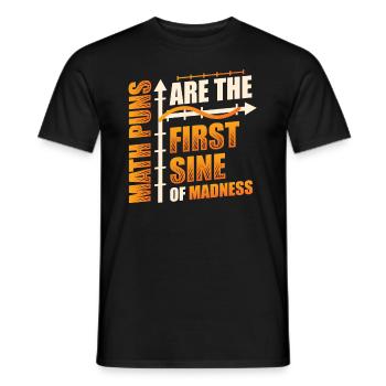 Professeur de mathématiques, Étudiant en mathématiques, Jeux de mots mathématiques - T-shirt homme - noir - Devant - AI Model Male 178 light (178cm)