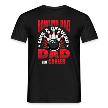 Papa bowling, comme un papa normal, mais plus cool - T-shirt homme - noir - Devant - AI Model Male 178 light (178cm)