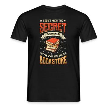 Bookseller, librarian, book lover - Men's T-Shirt - black - Front - AI Model Male 178 light (178cm)