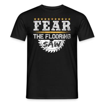 Flooring construction Floor layers - Men's T-Shirt - black - Front - AI Model Male 178 light (178cm)