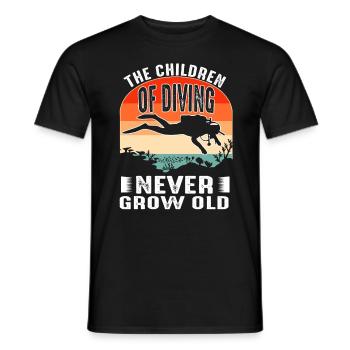 Les enfants de la plongée - T-shirt plongée sous-marine - T-shirt homme - noir - Devant - AI Model Male 178 light (178cm)