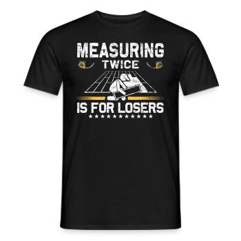 Flooring carpet installers - Men's T-Shirt - black - Front - AI Model Male 178 light (178cm)