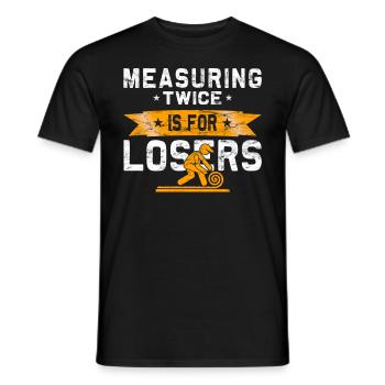 Flooring carpet installers - Men's T-Shirt - black - Front - AI Model Male 178 light (178cm)