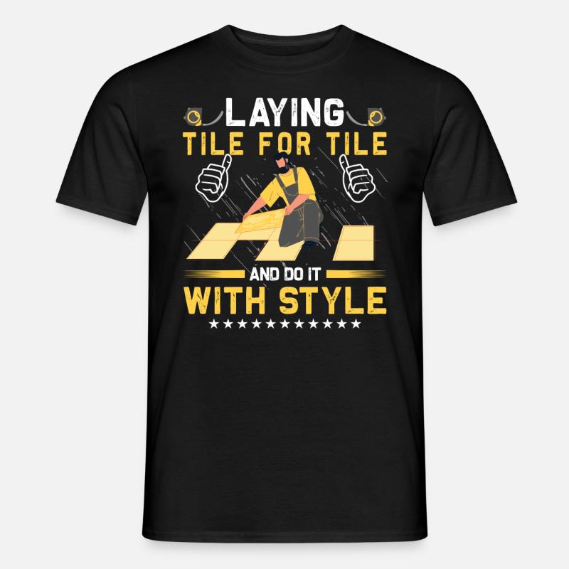 Bodenbelagsbau Teppichverleger - Männer T-Shirt - Schwarz