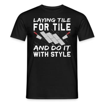 Flooring carpet installers - Men's T-Shirt - black - Front - AI Model Male 178 light (178cm)