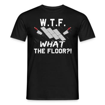 Flooring Tilers - Men's T-Shirt - black - Front - AI Model Male 178 light (178cm)