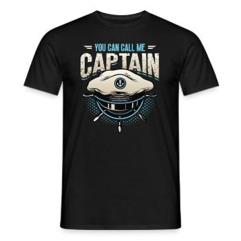 You can call me captain, boatman - Men's T-Shirt - black - Front - AI Model Male 178 light (178cm)