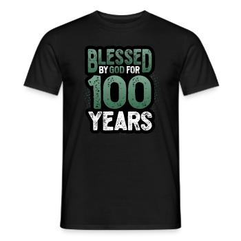 Religious by God for 100 years - Men's T-Shirt - black - Front - AI Model Male 178 light (178cm)