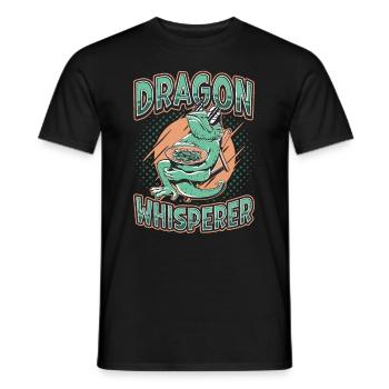 Bartagamenflüsterer, Reptilienliebhaber - Männer T-Shirt - Schwarz - Vorne - AI Model Male 178 light (178cm)
