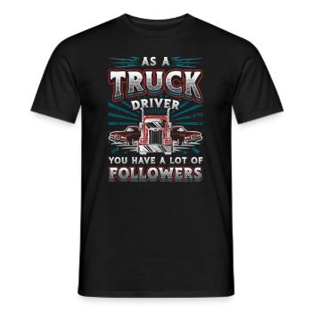 Les camionneurs ont beaucoup de remorques - T-shirt homme - noir - Devant - AI Model Male 178 light (178cm)