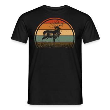 Rådyr - Mænd T-shirt - sort - Foran - AI Model Male 178 light (178cm)