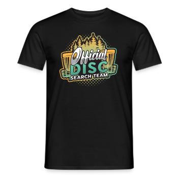 Recherche officielle de disque, Team Frisbee, Golf Disc - T-shirt homme - noir - Devant - AI Model Male 178 light (178cm)