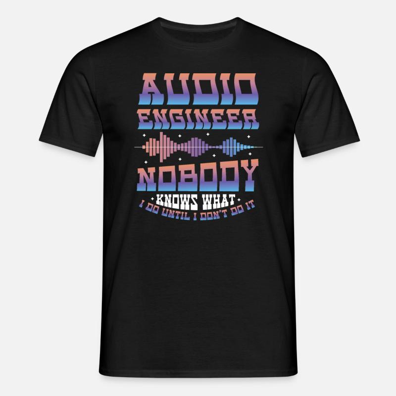 Tontechniker - Männer T-Shirt - Schwarz