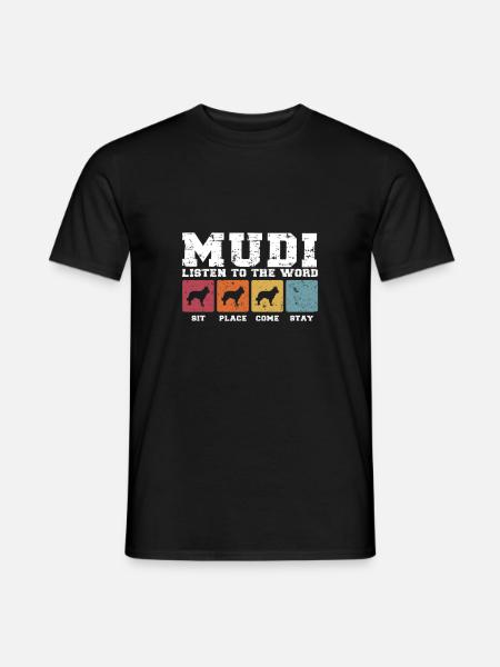 Mudi écoute la parole - T-shirt homme - noir