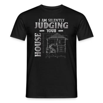 Je juge silencieusement votre architecte de maison - T-shirt homme - noir - Devant - AI Model Male 178 light (178cm)