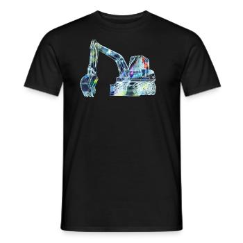 bagger,baggerfahren,baggerfahren,graffiti,bunt - Männer T-Shirt - Schwarz - Vorne - AI Model Male 178 light (178cm)