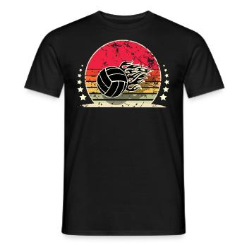 Volleyball - Men's T-Shirt - black - Front - AI Model Male 178 light (178cm)