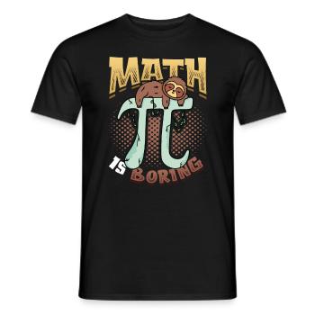 Math is boring, sloth sleeps on pi - Men's T-Shirt - black - Front - AI Model Male 178 light (178cm)