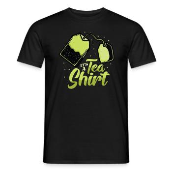 Amateur de thé - c’est une chemise de thé - T-shirt homme - noir - Devant - AI Model Male 178 light (178cm)