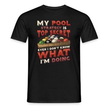 Lustiger Poolspieler, Billard-Pool-Liga - Männer T-Shirt - Schwarz - Vorne - AI Model Male 178 light (178cm)