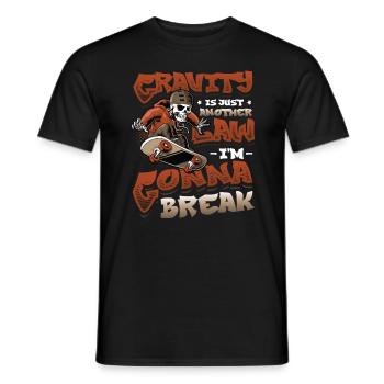Skateboard Halfpipe, Tricks, Skateboarding - Men's T-Shirt - black - Front - AI Model Male 178 light (178cm)