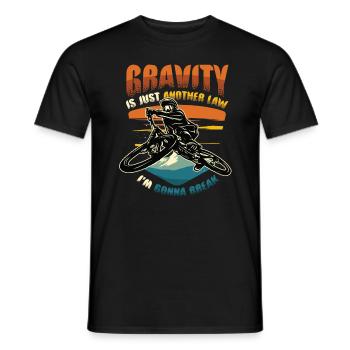 Mountain Bike Dirt Jumping - Men's T-Shirt - black - Front - AI Model Male 178 light (178cm)