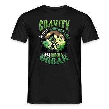 Mountain Bike Dirt Jumping - Men's T-Shirt - black - Front - AI Model Male 178 light (178cm)
