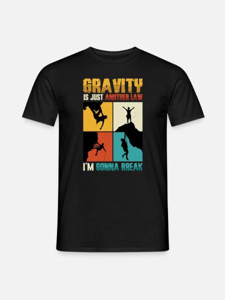 Bloc anti-gravité, escalade - T-shirt homme - noir