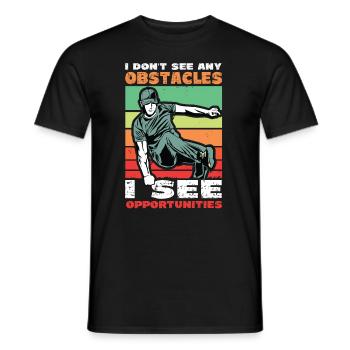 Ich Sehe Keine Hindernisse, Sondern Chancen - Männer T-Shirt - Schwarz - Vorne - AI Model Male 178 light (178cm)
