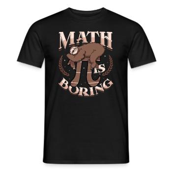 Math is boring, sloth sleeps on pi - Men's T-Shirt - black - Front - AI Model Male 178 light (178cm)