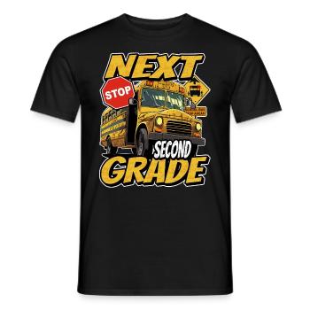 Prochain arrêt : Deuxième 2e année, retour à l’école - T-shirt homme - noir - Devant - AI Model Male 178 light (178cm)