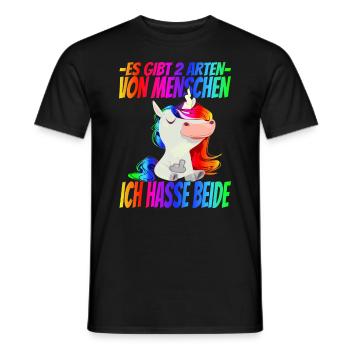 Es gibt 2 Arten Menschen Ich Hasse beide - Männer T-Shirt - Schwarz - Vorne - AI Model Male 178 light (178cm)