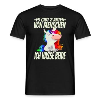 Es gibt 2 Arten Menschen Ich Hasse beide - Männer T-Shirt - Schwarz - Vorne - AI Model Male 178 light (178cm)