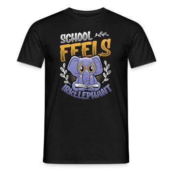 L’école se sent Irrelephant, anti-école - T-shirt homme - noir - Devant - AI Model Male 178 light (178cm)