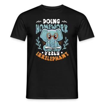 Hausaufgaben machen, fühlt sich nicht gut an - Männer T-Shirt - Schwarz - Vorne - AI Model Male 178 light (178cm)