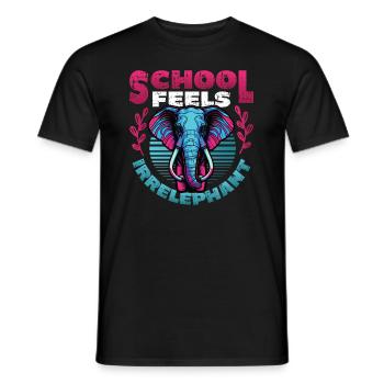 L’école se sent Irrelephant, anti-école - T-shirt homme - noir - Devant - AI Model Male 178 light (178cm)