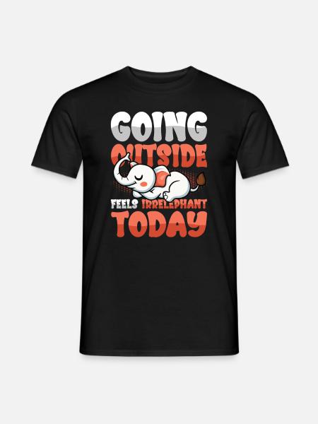Going outside feels lazy today - Men's T-Shirt - black