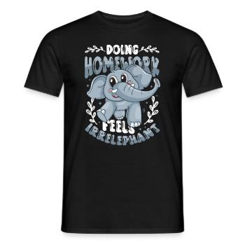 Hausaufgaben machen, fühlt sich nicht gut an - Männer T-Shirt - Schwarz - Vorne - AI Model Male 178 light (178cm)