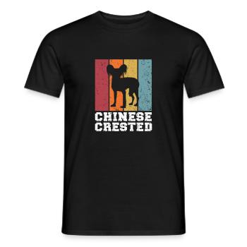 Chinesischer Schopfhund - Männer T-Shirt - Schwarz - Vorne - AI Model Male 178 light (178cm)