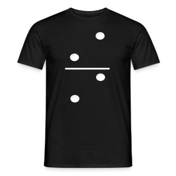 Domino Game Tile 2-2 - Lustiges Gruppenkostüm - Männer T-Shirt - Schwarz - Vorne - AI Model Male 178 light (178cm)