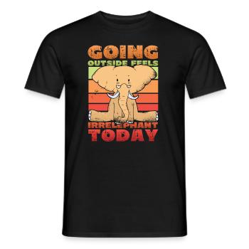 Draußen Zu Gehen, Fühlt Sich Heute Faul An - Männer T-Shirt - Schwarz - Vorne - AI Model Male 178 light (178cm)