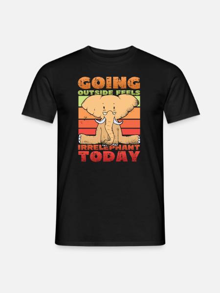 Going outside today feels lazy - Men's T-Shirt - black