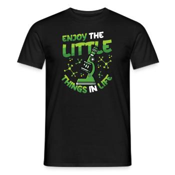 Enjoy the little things in life - Men's T-Shirt - black - Front - AI Model Male 178 light (178cm)