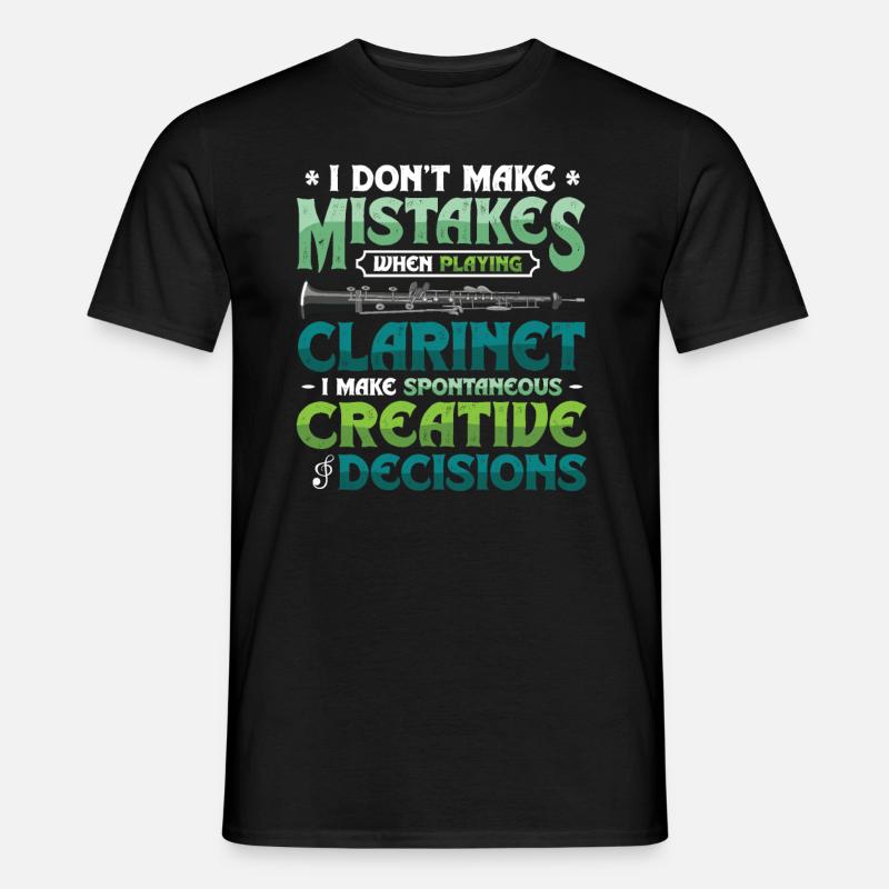 Clarinetist, makes spontaneous creativity - Men's T-shirt - black
