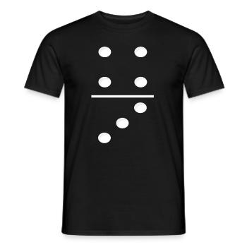 Domino Game Tile 4-3 - Funny Group Costume - Men's T-Shirt - black - Front - AI Model Male 178 light (178cm)