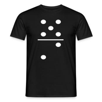 Domino Game Tile 5-2 - Lustiges Gruppenkostüm - Männer T-Shirt - Schwarz - Vorne - AI Model Male 178 light (178cm)