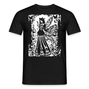 Fairycore Ästhetik Skelett Fee Goth Gothic G - Männer T-Shirt - Schwarz - Vorne - AI Model Male 178 light (178cm)