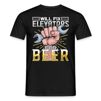 Elevator Inspector - Elevator Mechanic - Men's T-Shirt - black - Front - AI Model Male 178 light (178cm)