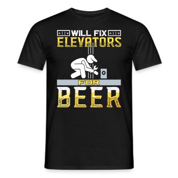 Elevator Inspector - Elevator Mechanic - Men's T-Shirt - black - Front - AI Model Male 178 light (178cm)